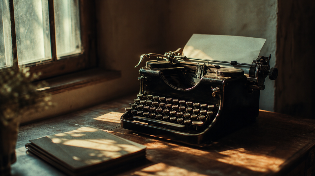 Vintage camera on a shelf with cinematic lighting