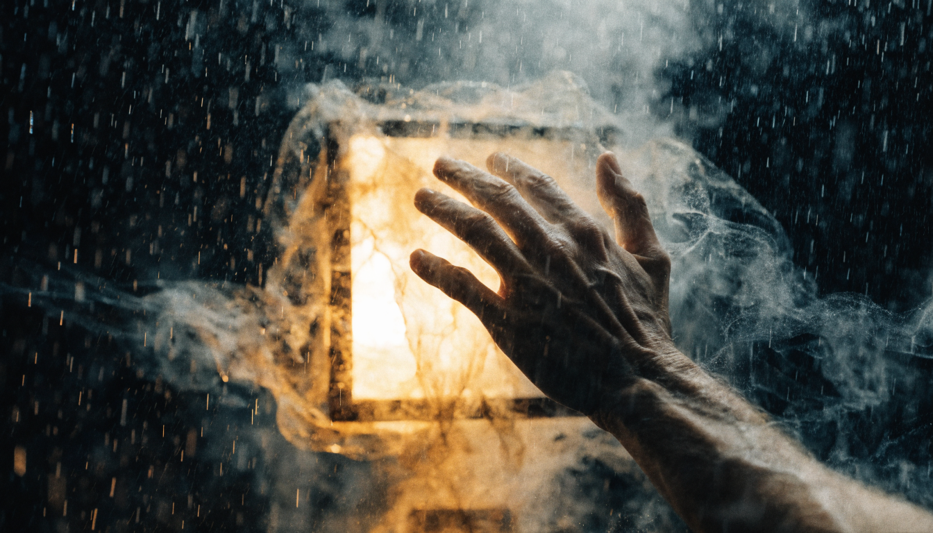 Creative workspace with portrait photographs