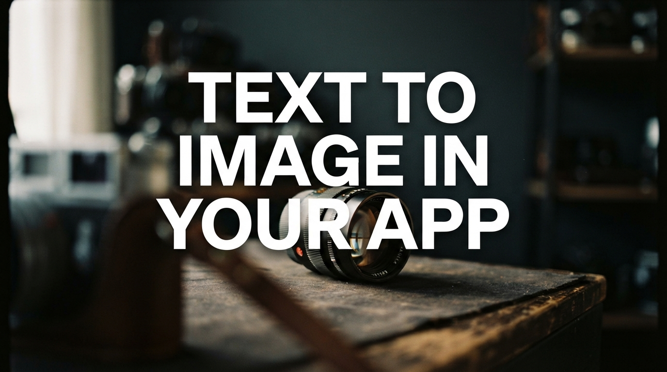 How to Add Text-to-Image Generation to Your App