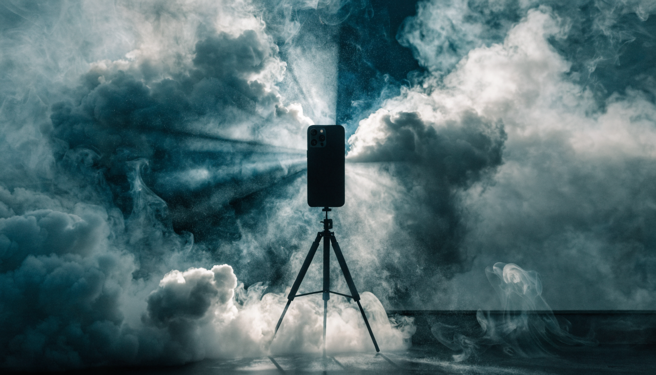 Storyboard sketches pinned to a corkboard under warm lamp light