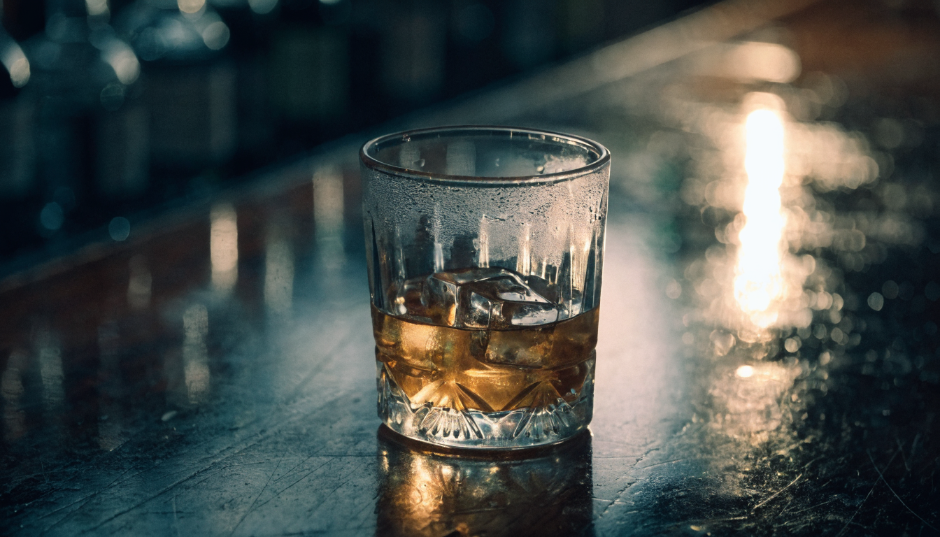 Mixing console with colorful lights in a music production environment