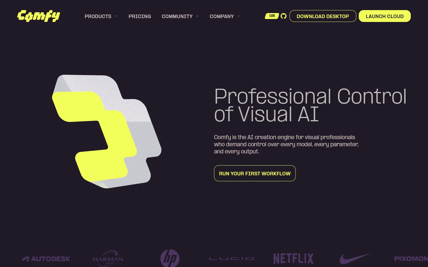 ComfyUI homepage
