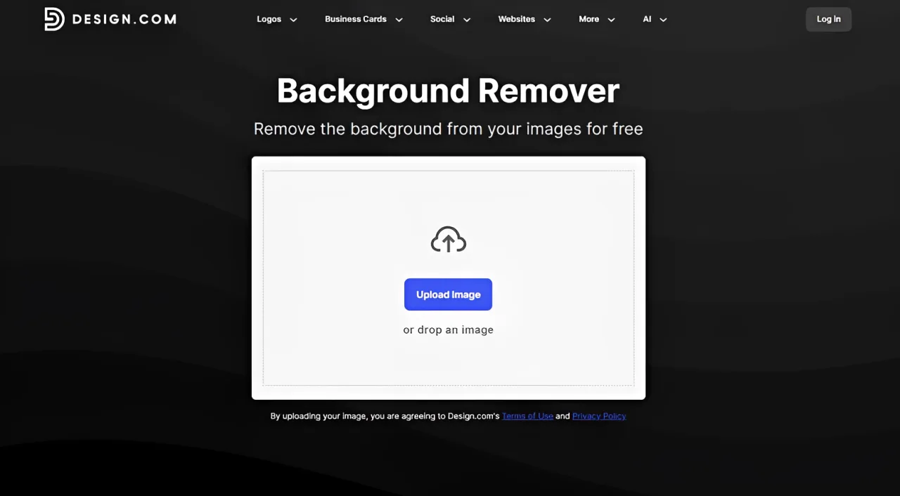 Design.com Background Remover page