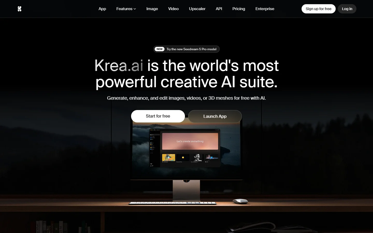 Krea homepage