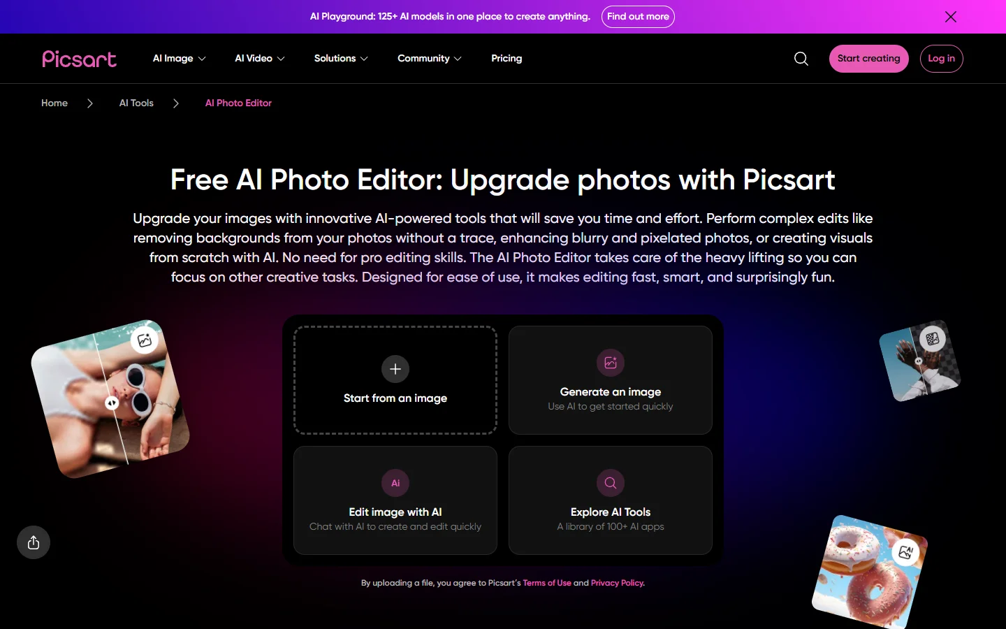 Picsart AI photo editor