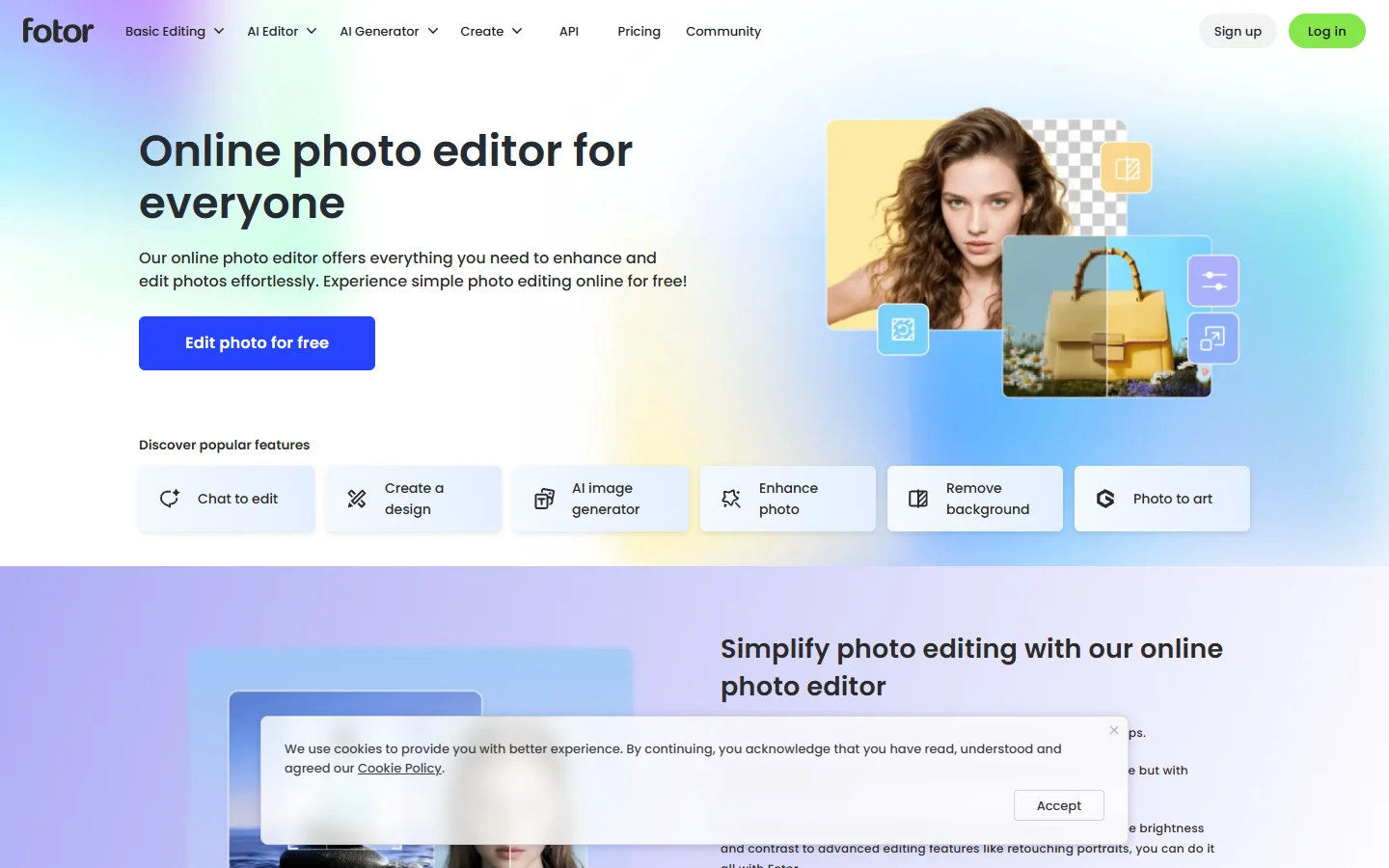 Fotor homepage