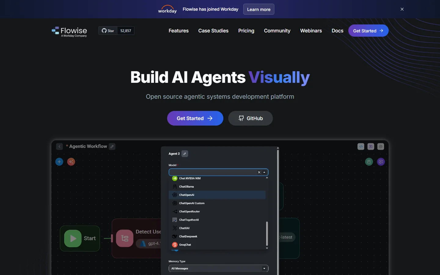 Flowise homepage