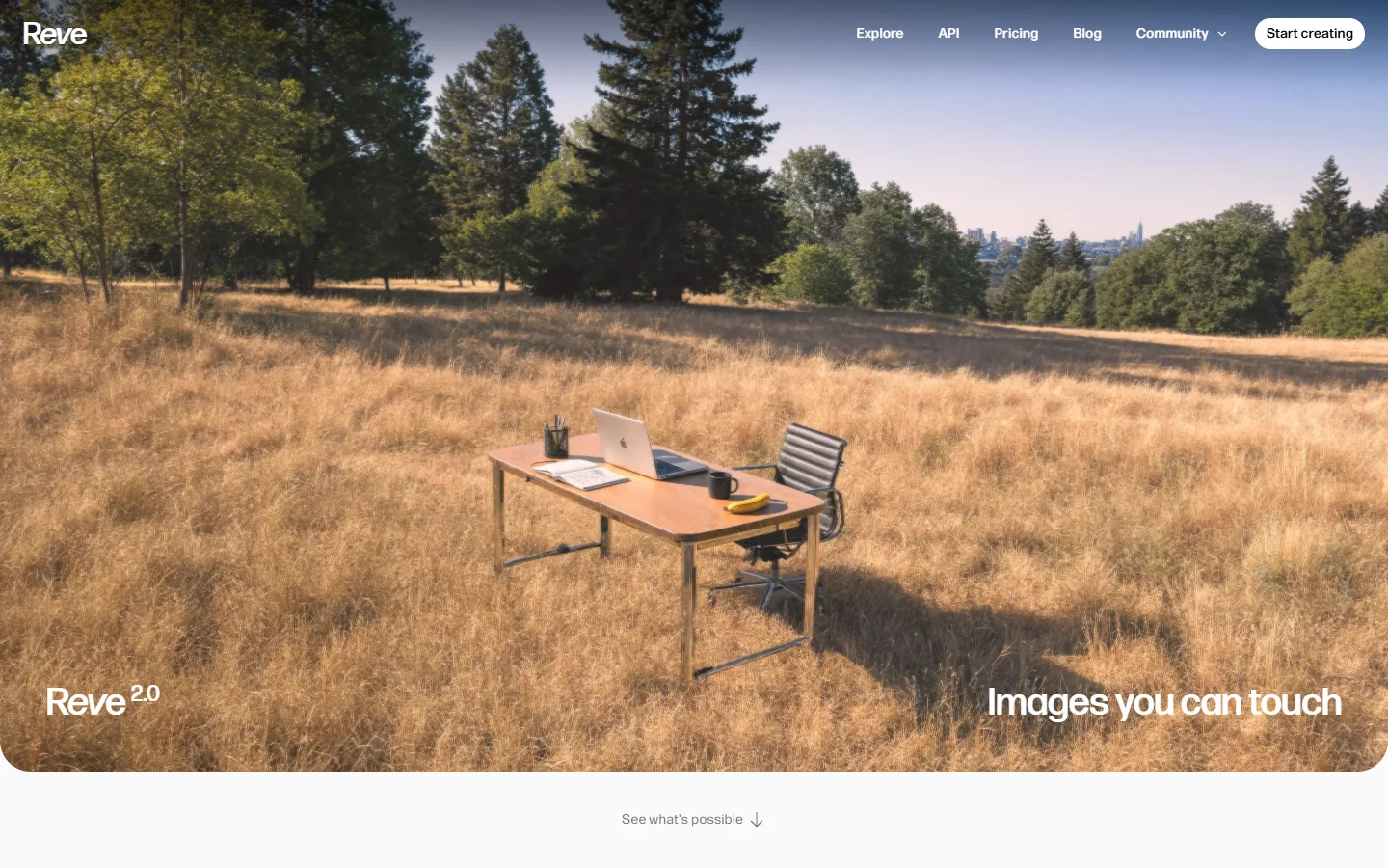 Reve AI homepage