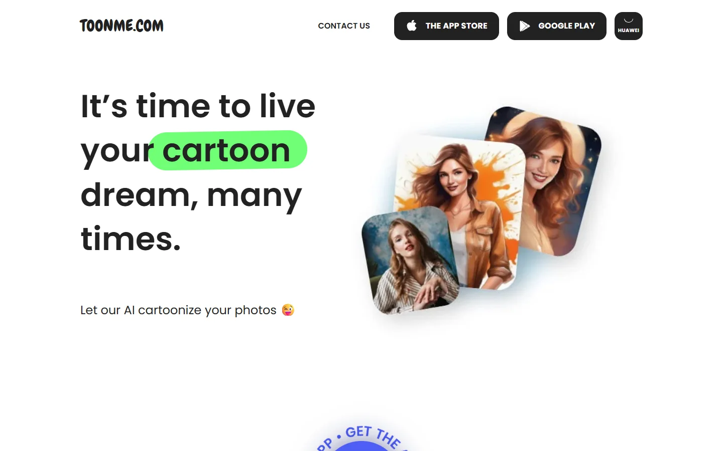 ToonMe homepage