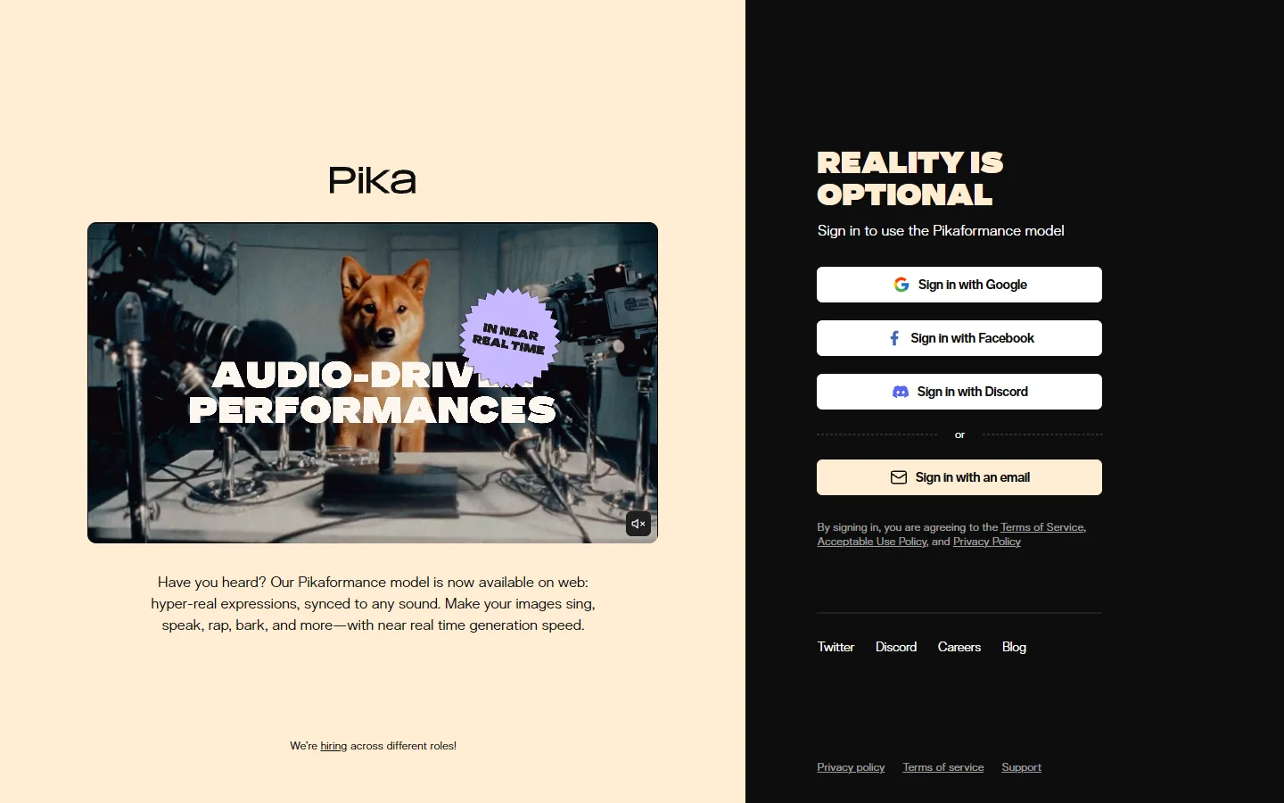 Pika homepage