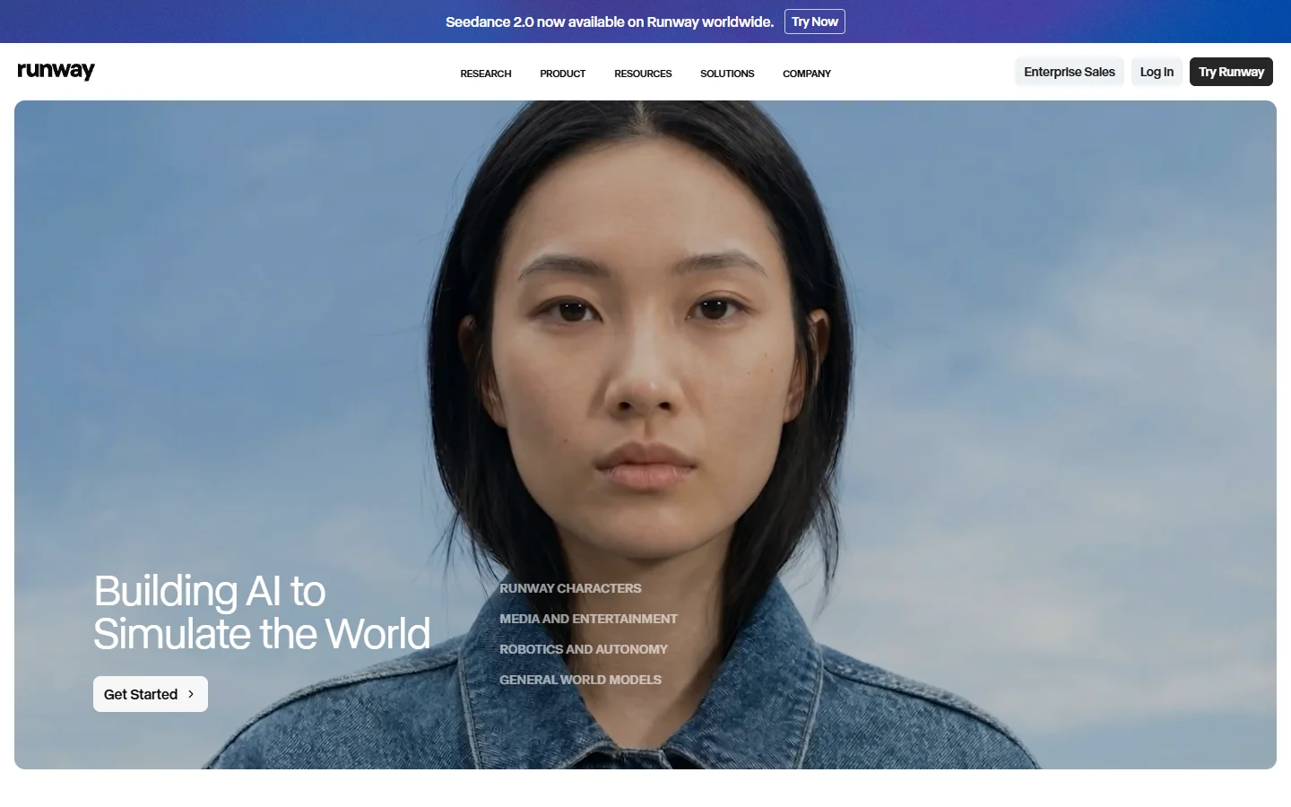 Runway homepage