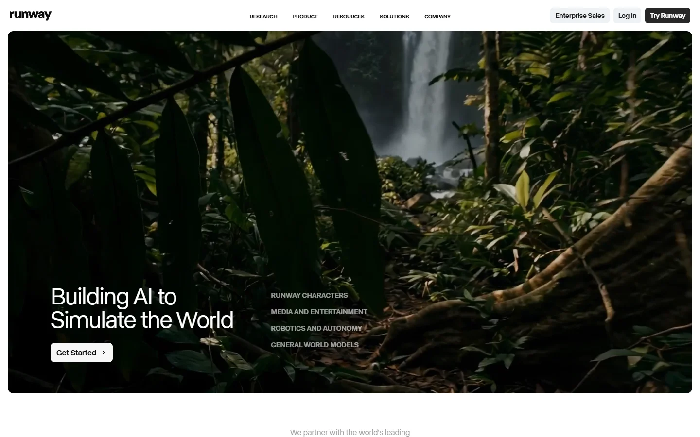 Runway homepage