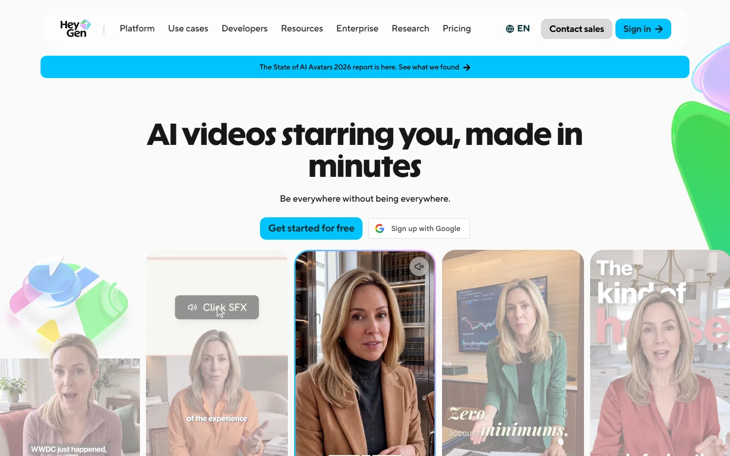 HeyGen homepage