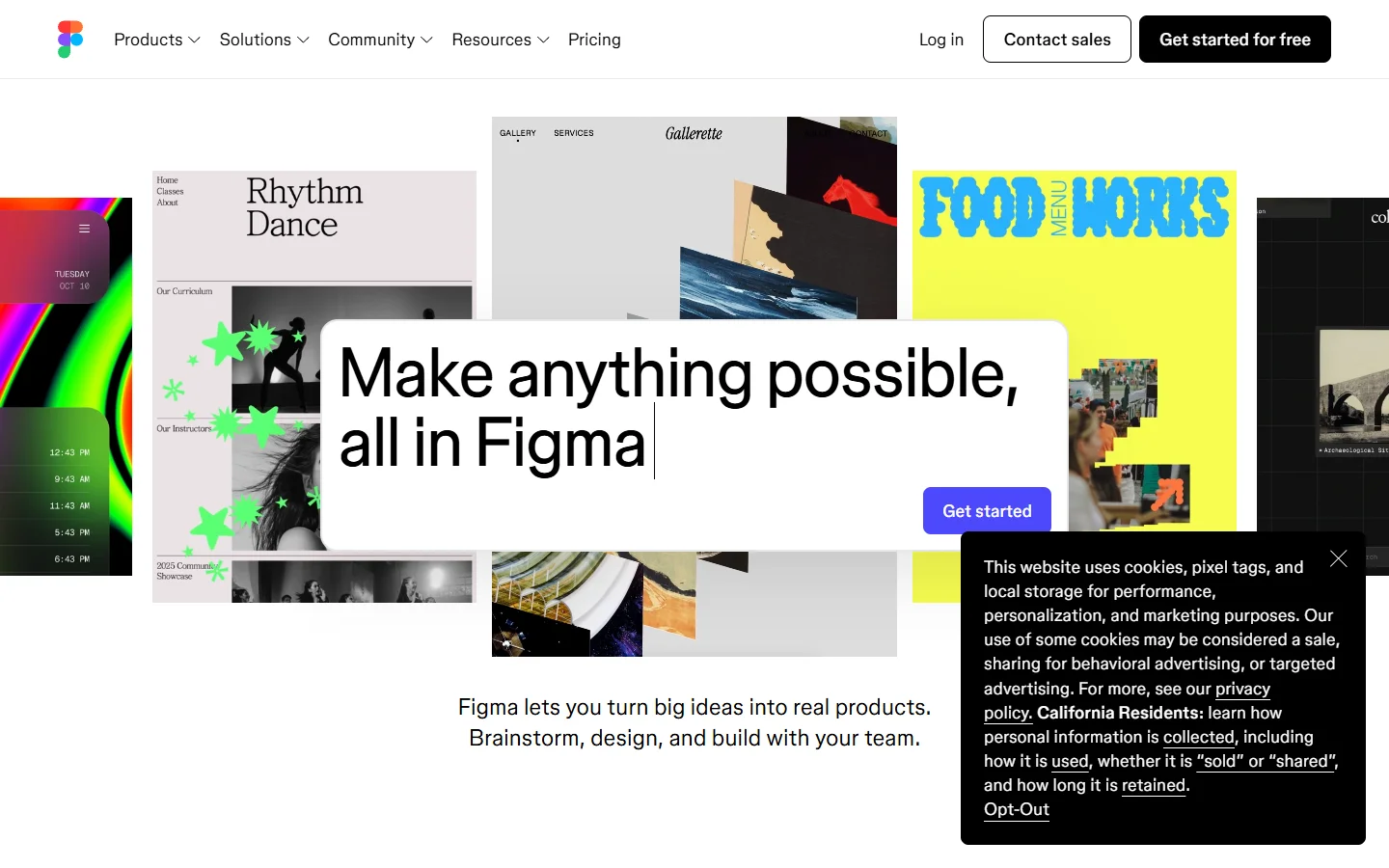 Figma homepage