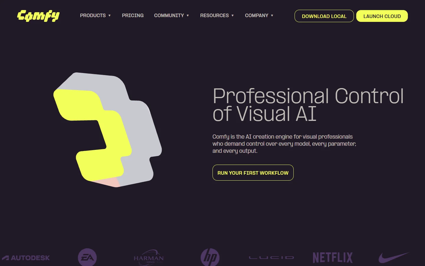 ComfyUI homepage