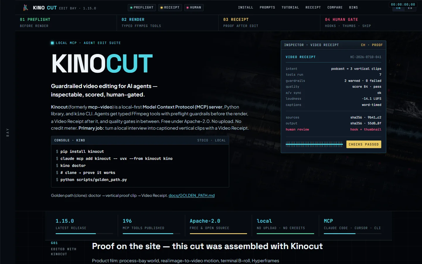 Kinocut homepage