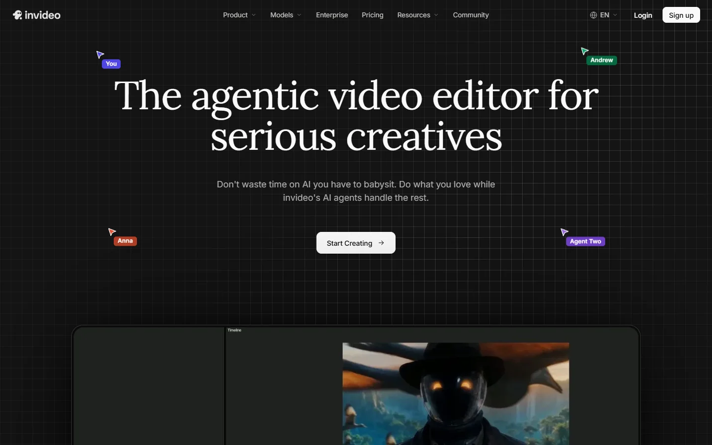 InVideo homepage
