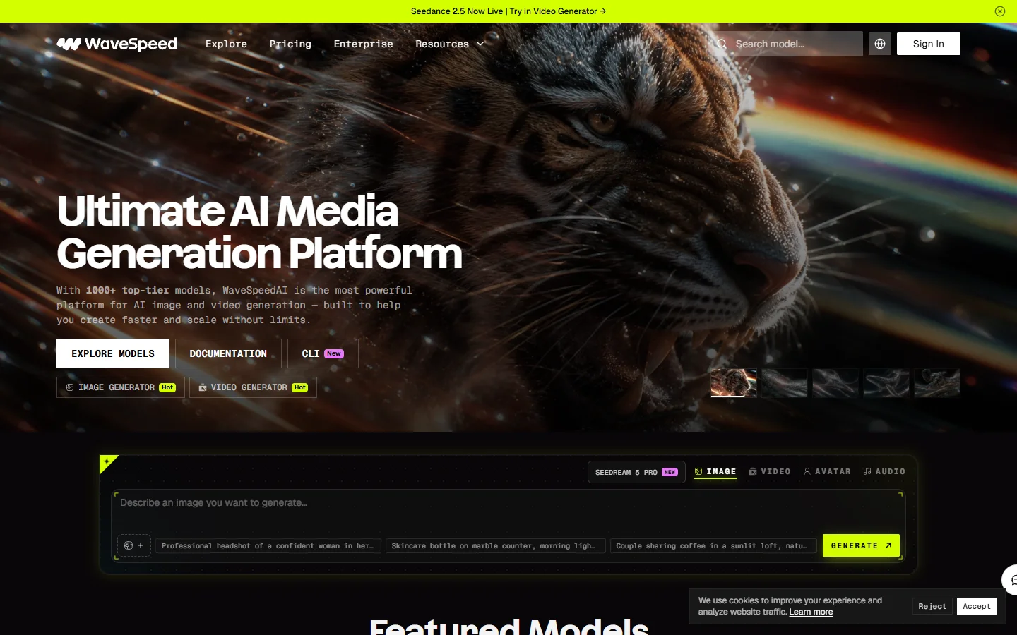 WaveSpeed homepage