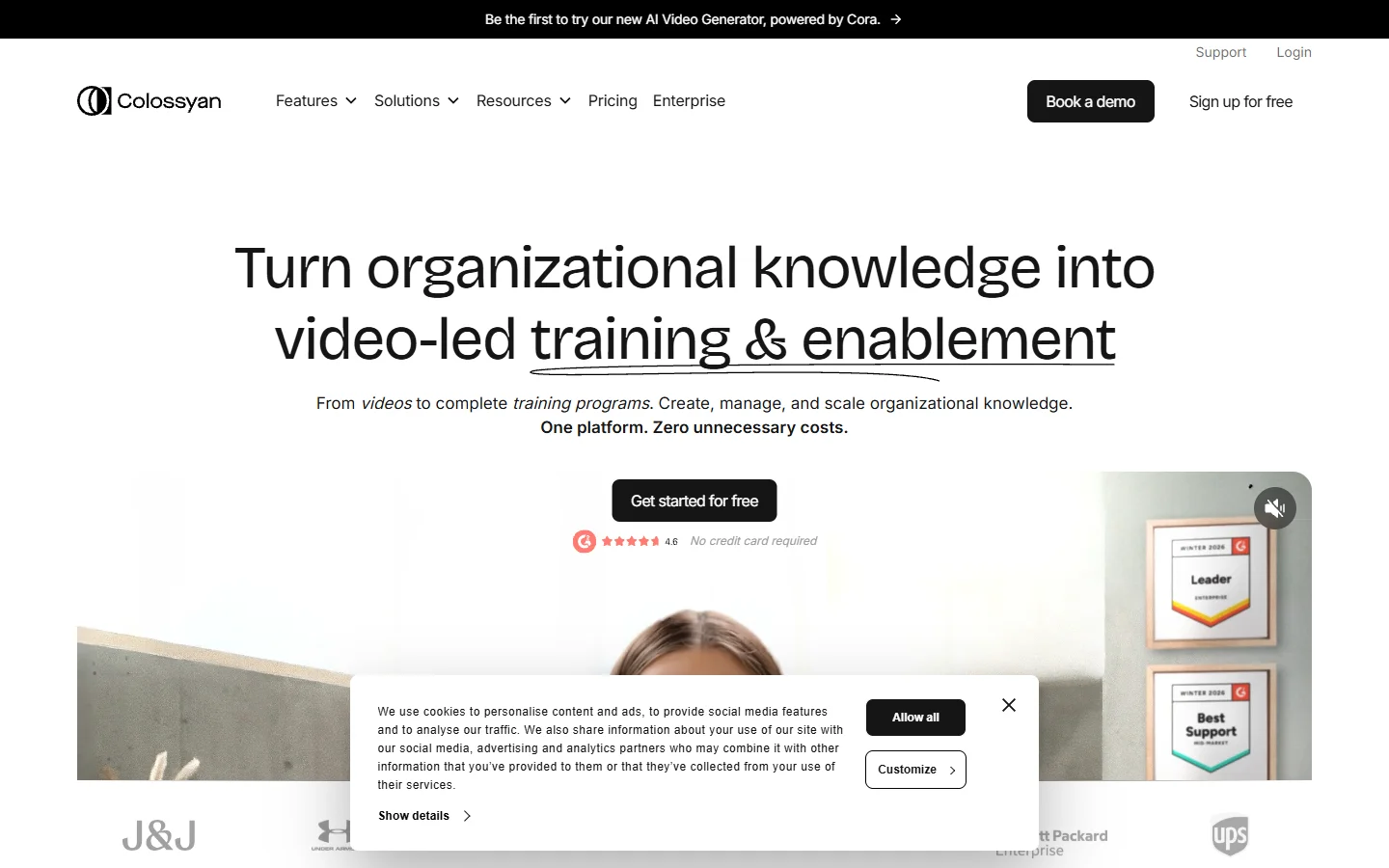 Colossyan homepage