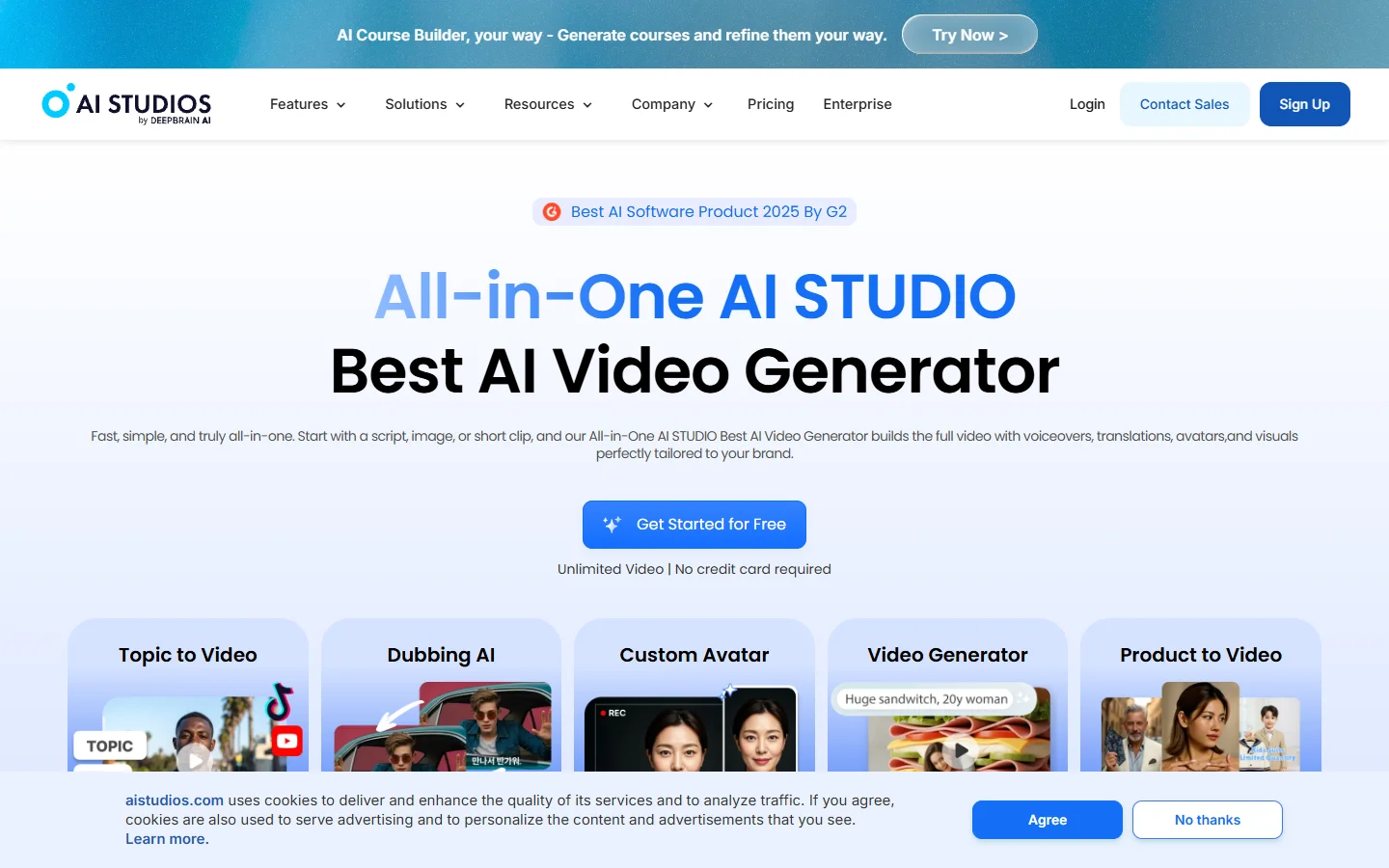 DeepBrain AI homepage