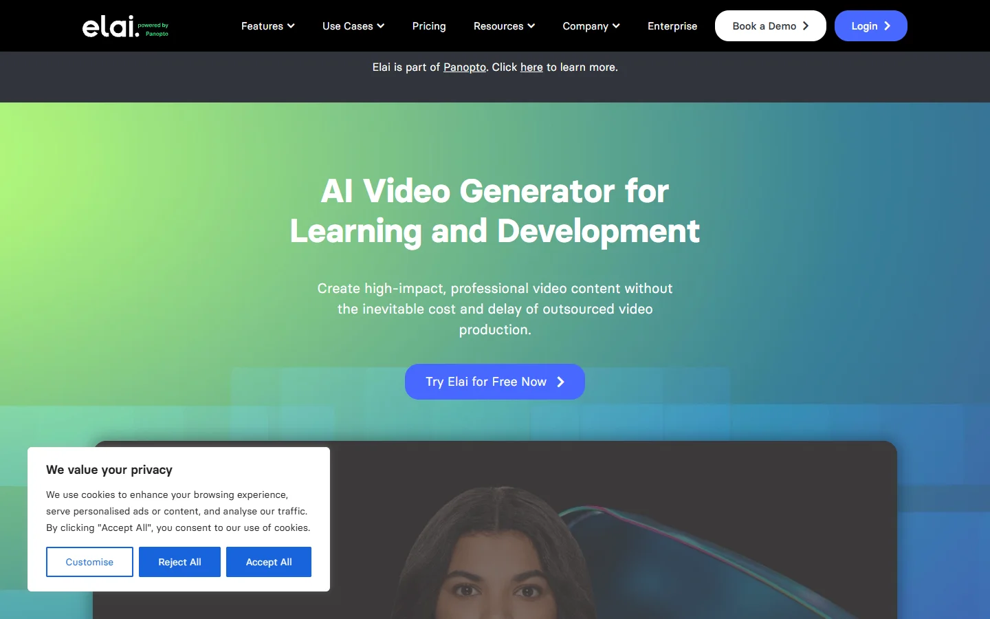 Elai homepage