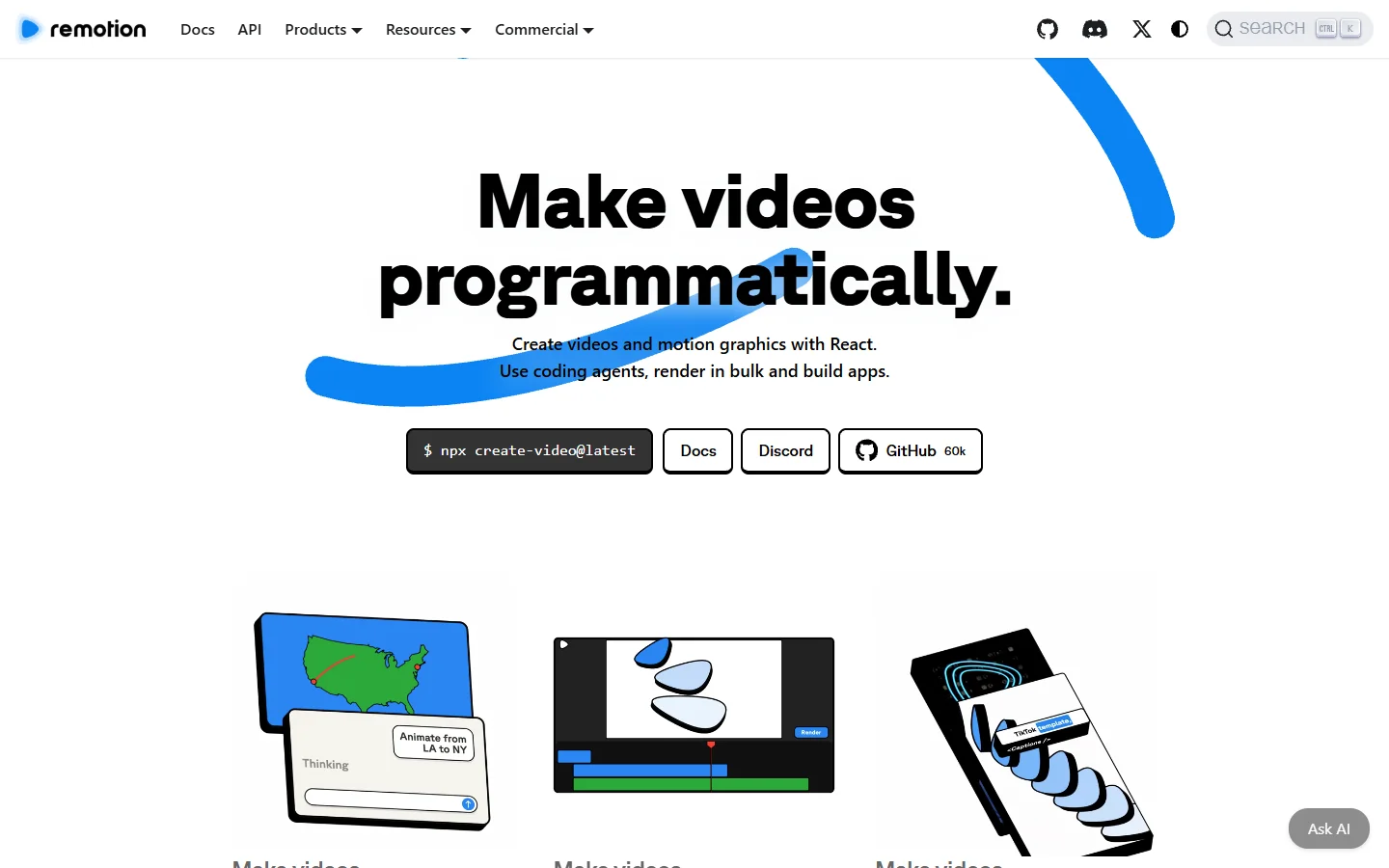 Remotion homepage