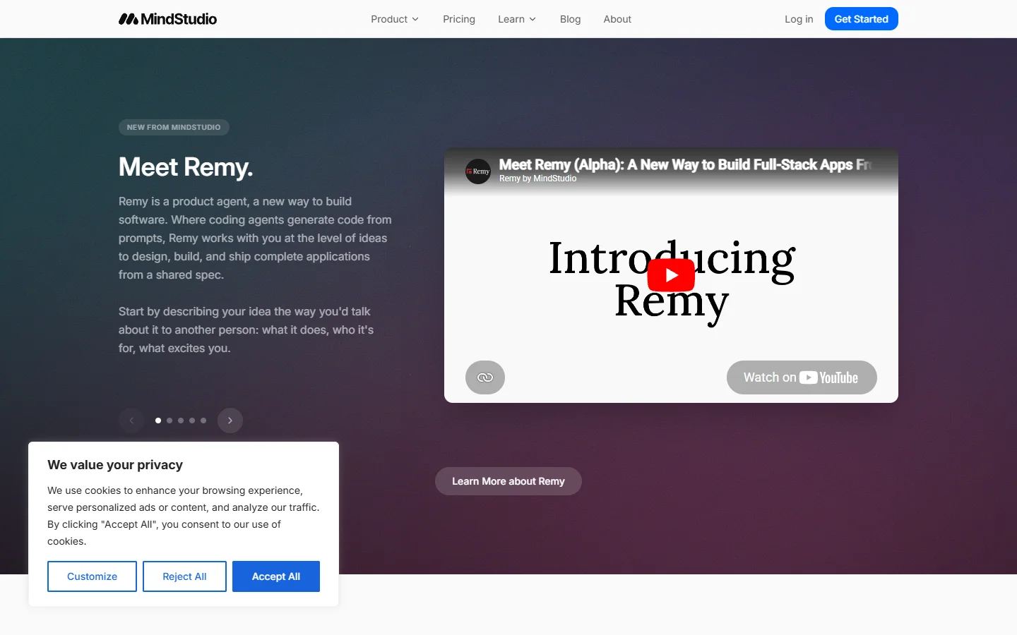 MindStudio homepage