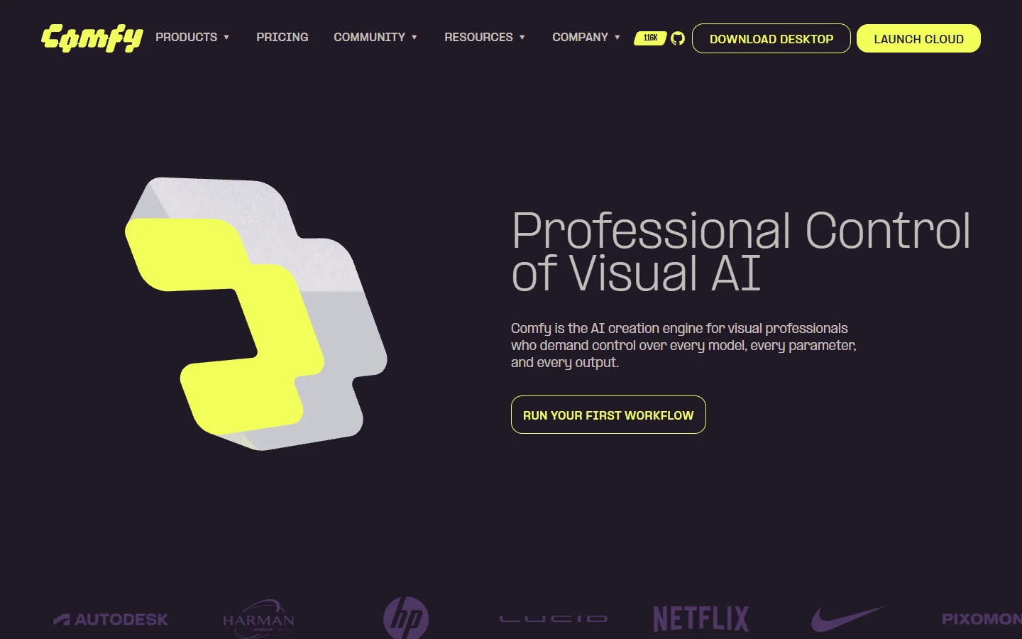 ComfyUI homepage