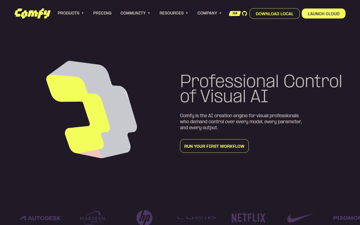 ComfyUI homepage
