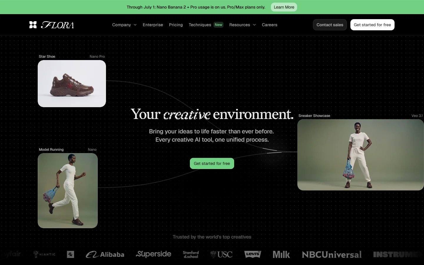 Flora AI homepage