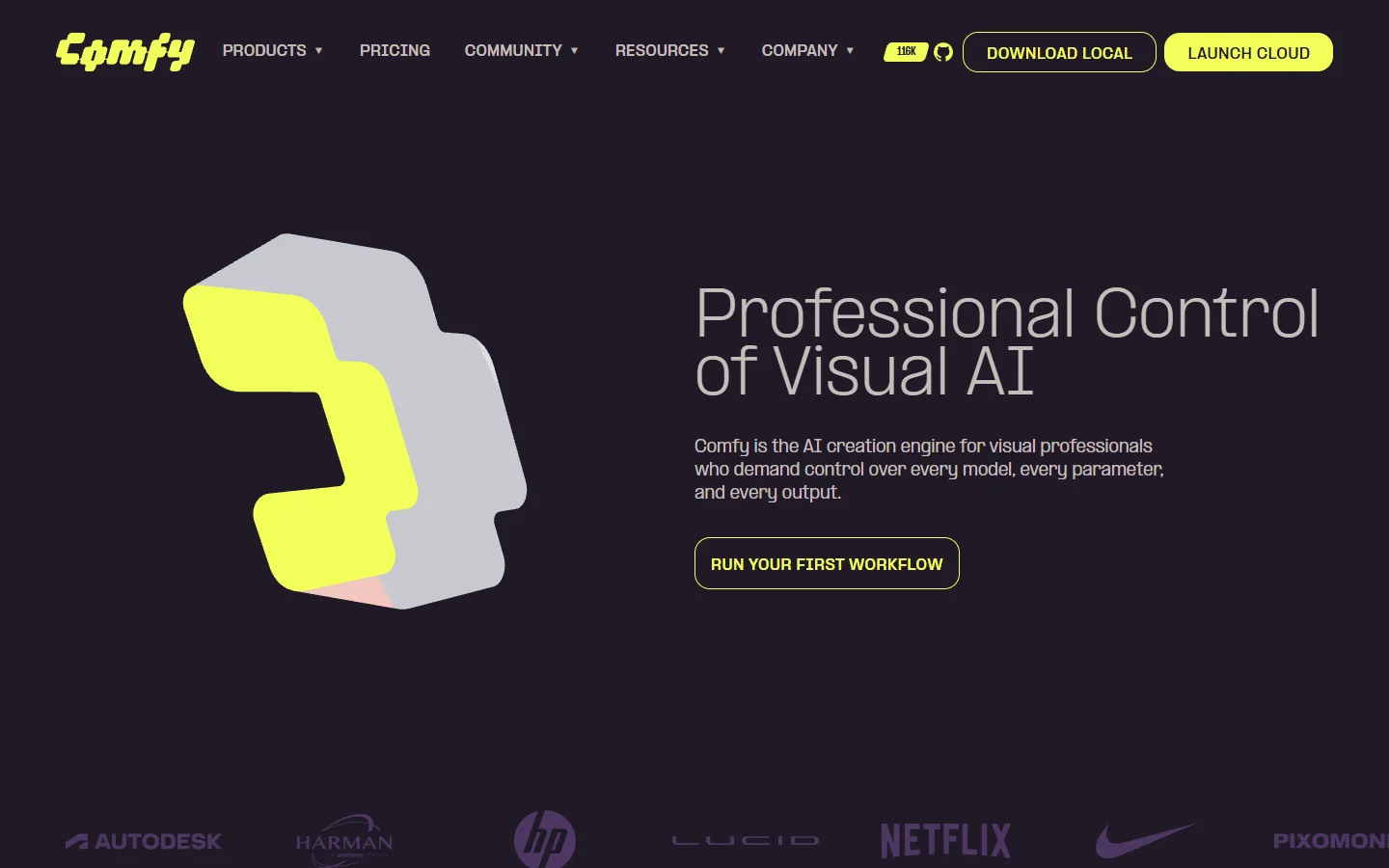 ComfyUI homepage