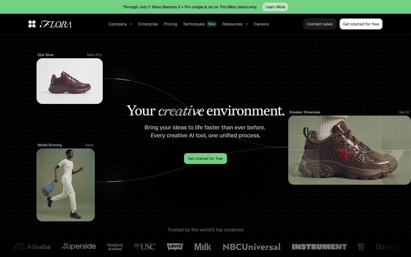 Flora AI homepage
