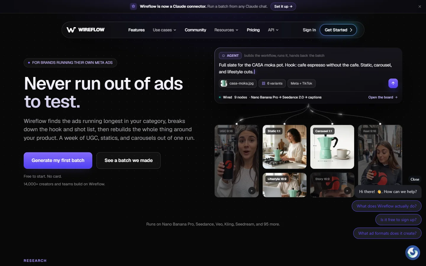 Node canvas video workflow platform homepage