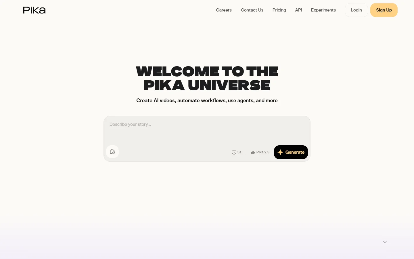 Pika homepage