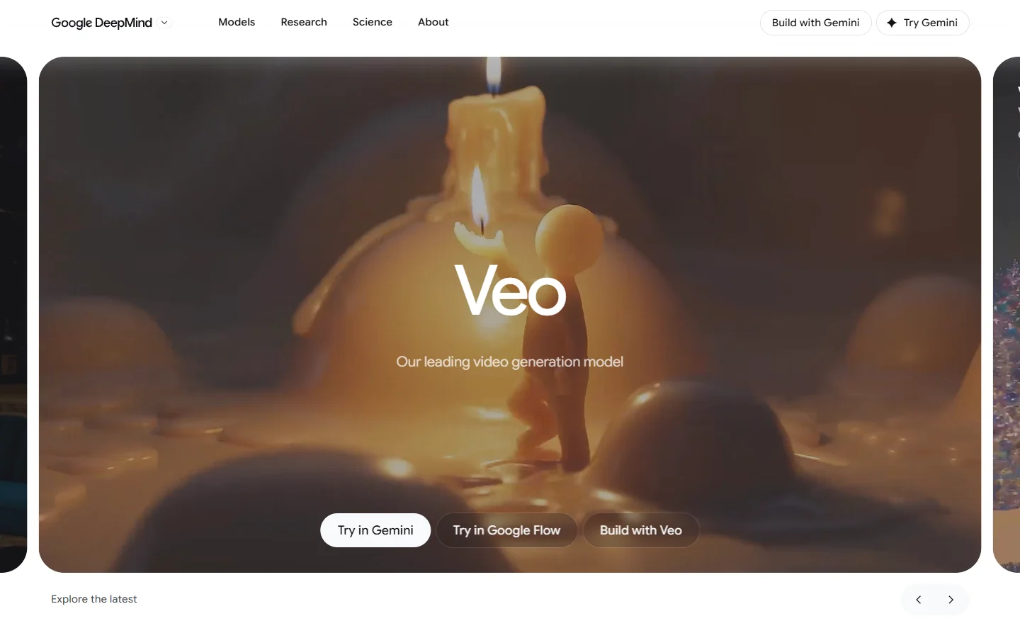 Veo homepage