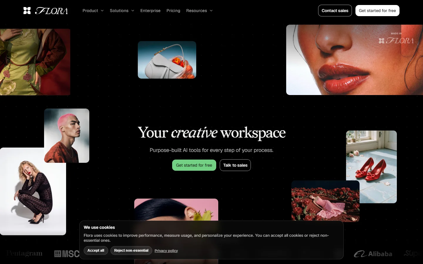 Infinite canvas interface for chaining generative models