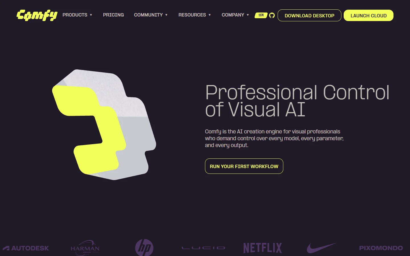ComfyUI homepage