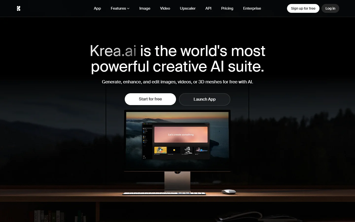 Krea homepage