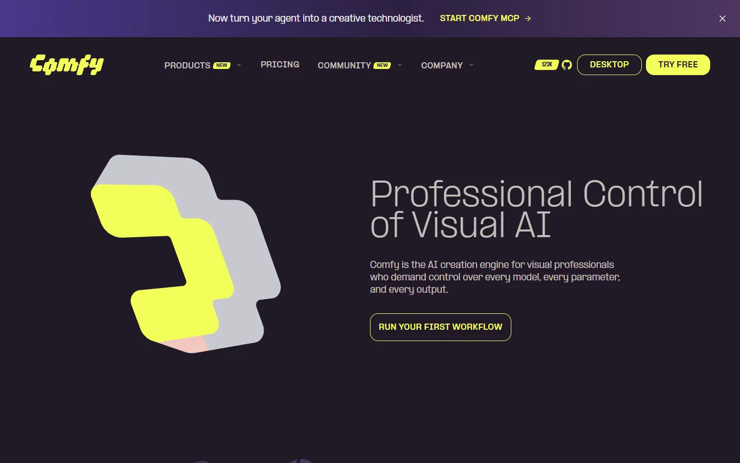 ComfyUI homepage