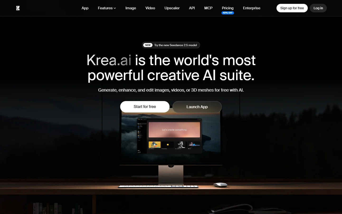 Krea homepage