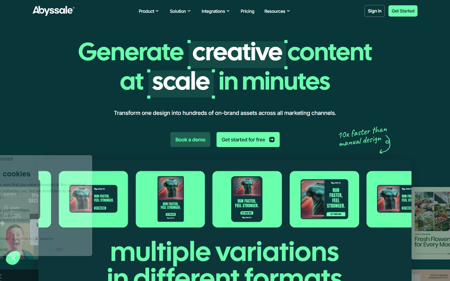 Abyssale homepage