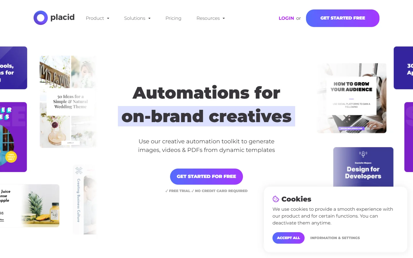 Placid homepage