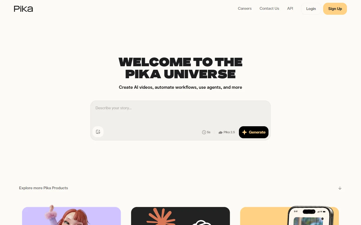 Pika homepage