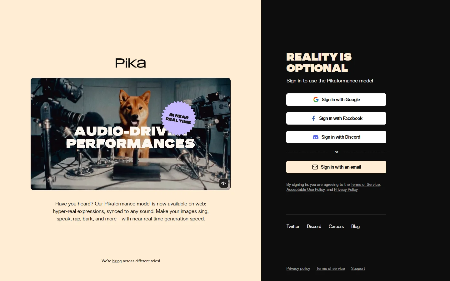 Pika homepage