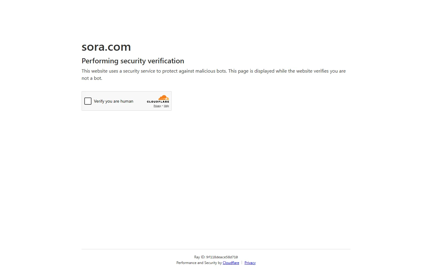 Sora homepage