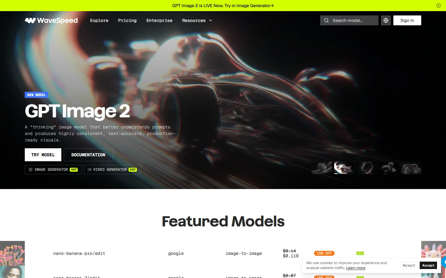WaveSpeedAI homepage