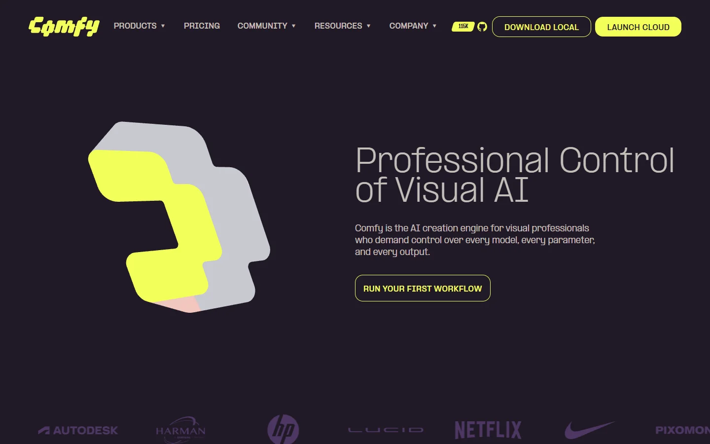 ComfyUI homepage