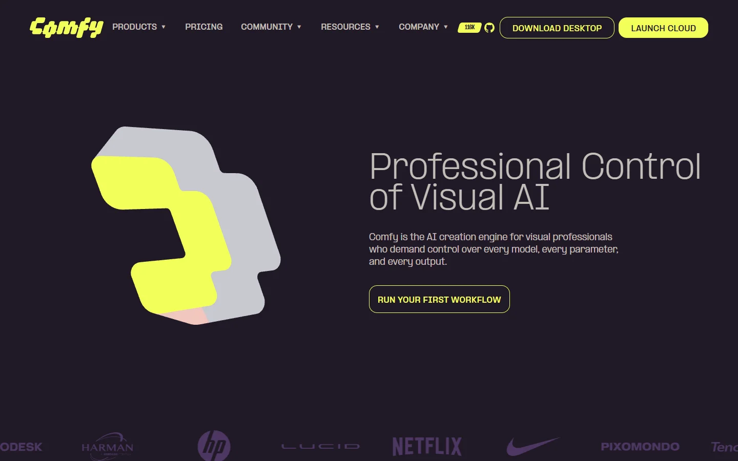 ComfyUI homepage