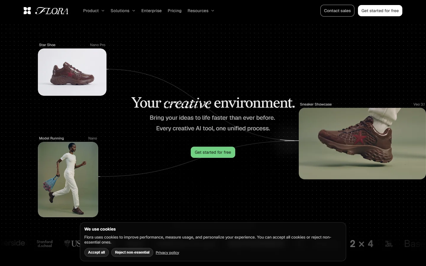 Flora infinite creative canvas homepage