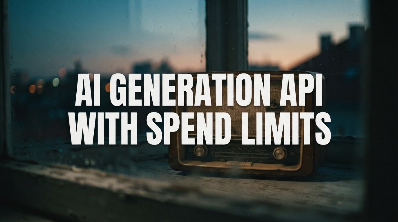 AI Generation API With Spend Limits: How To Cap Costs Before They Happen